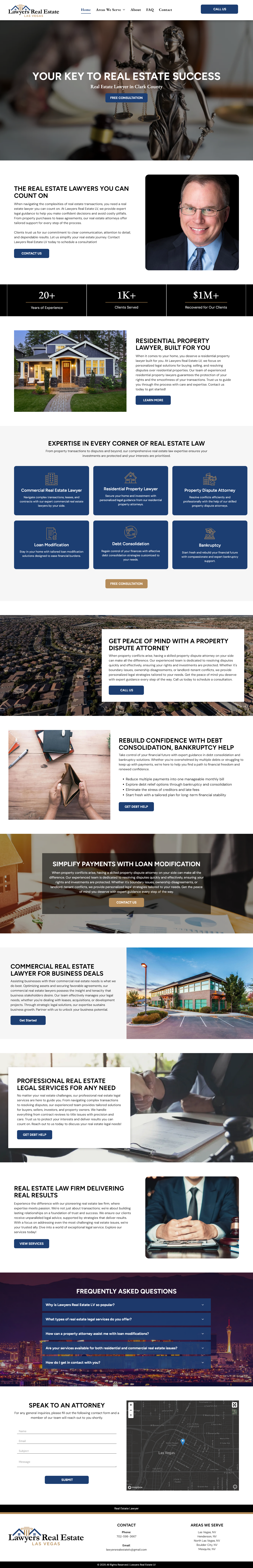 Screenshot of Lawyers Real Estate LV's website.